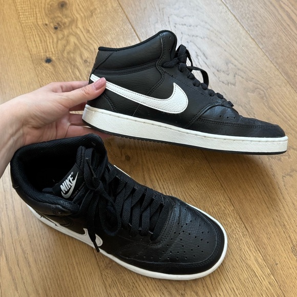 Nike Court Vision Mid Next Nature - Ladies Size 7.5 - EUC - Black & White - Picture 5 of 10